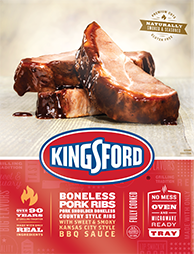 Kingsford™ Boneless Pork Ribs 16 oz. Tray