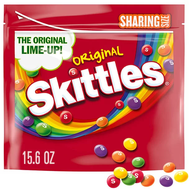 Skittles Original Pride Chewy Candy, Sharing Size - 15.6 Oz Resealable Bag