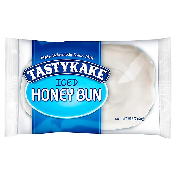 Tastykake Iced Honey Bun Individually Wrapped Pastry Snack 6 Oz