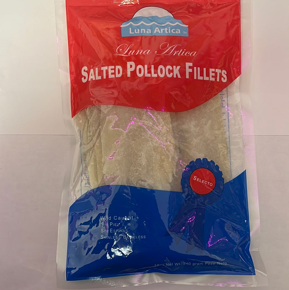 Salted boneless pollock fillets wild caught
