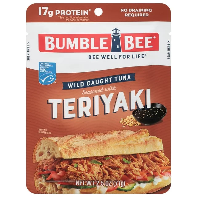 Bumble Bee Tuna, Teriyaki 2.5 oz. Pouch