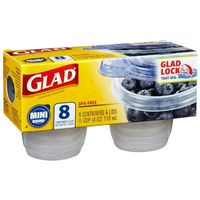GladWare Mini Food Storage Containers 8 ct