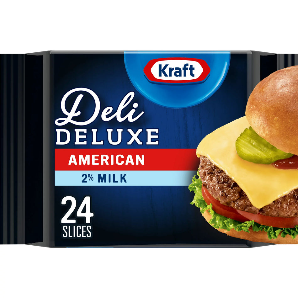 Kraft Deli Deluxe 2% Milk American Cheese Slices, (1 pound )