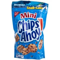 Mini Chips Ahoy Cookies Recloseable Snak-sak 8oz