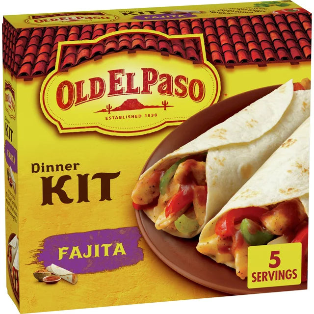 Old El Paso Fajita Dinner Kit With Flour Tortillas, Mild Fajita Sauce & Seasoning Mix
