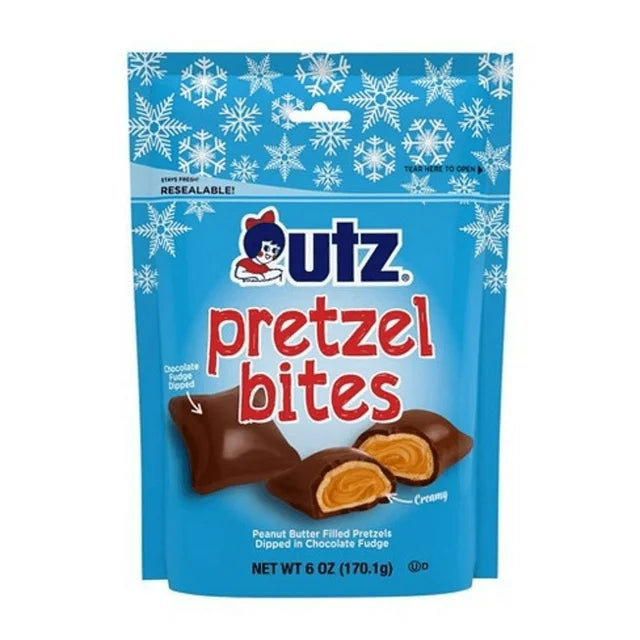 Utz Peanut Butter Filled Pretzel Bites Dipped In Chocolate Fudge,