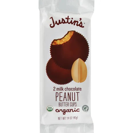 Justin's Peanut Butter Cups, Organic, Milk Chocolate