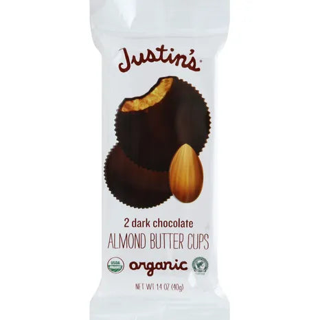 Justin's Almond Butter Cups, Organic, Dark Chocolate