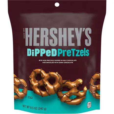 Hershey's Milk and Dark Chocolate Covered Dipped Pretzels