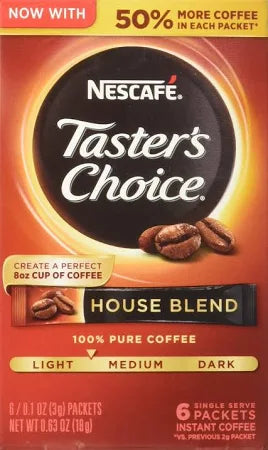 NESCAFE TASTERS CHOICE SINGLE SERVE COFFEE