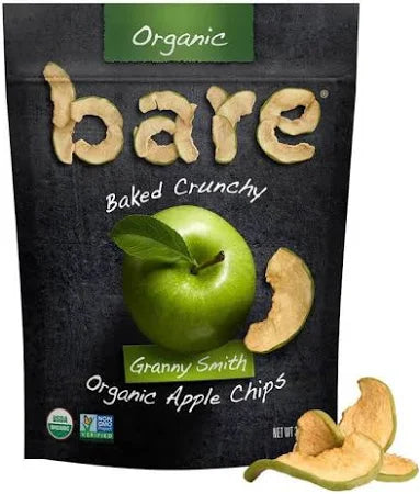 Bare Smartfood Baked Crunchy Apple Chips, Organic, Granny Smith