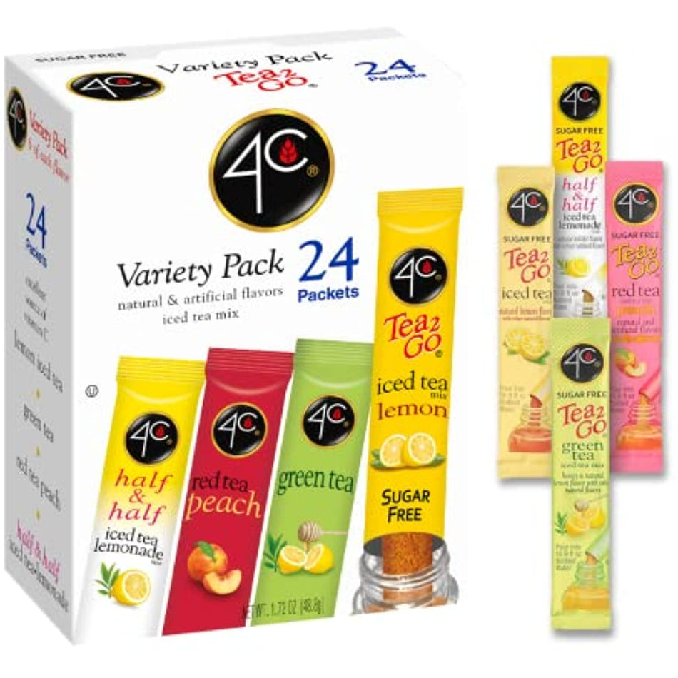 4C Tea2Go Variety Pack Tea - 24 Packets