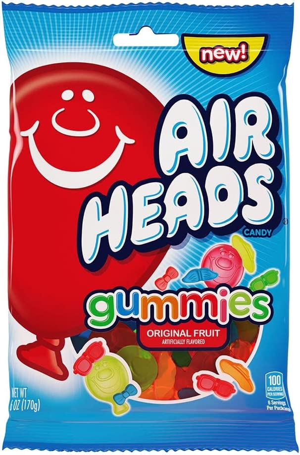 Airheads Fruit Flavored Gummies Candy, 6 Ounce BaG