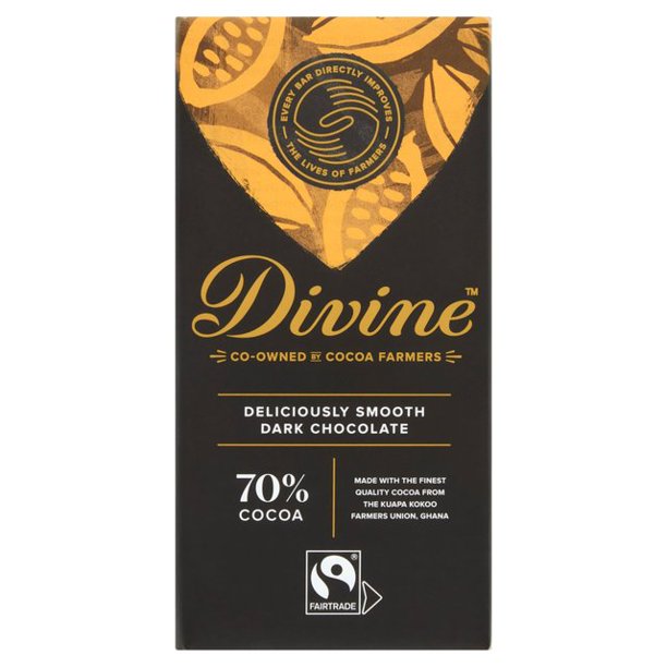 Divine Chocolate Bar, 70% Dark Chocolate