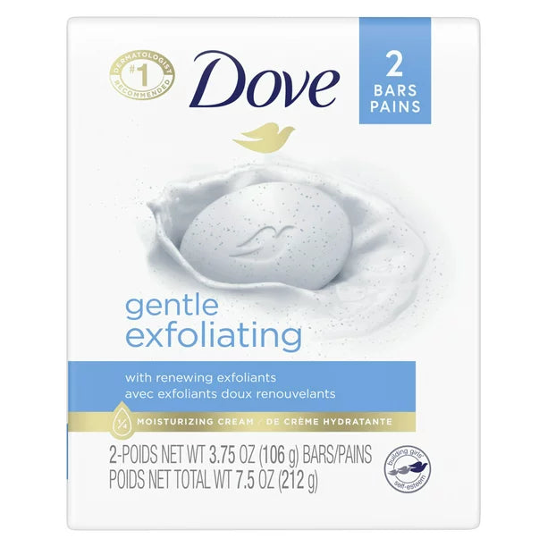 Dove Beauty Bar Gentle Exfoliating With Mild Cleanser 2 Bars