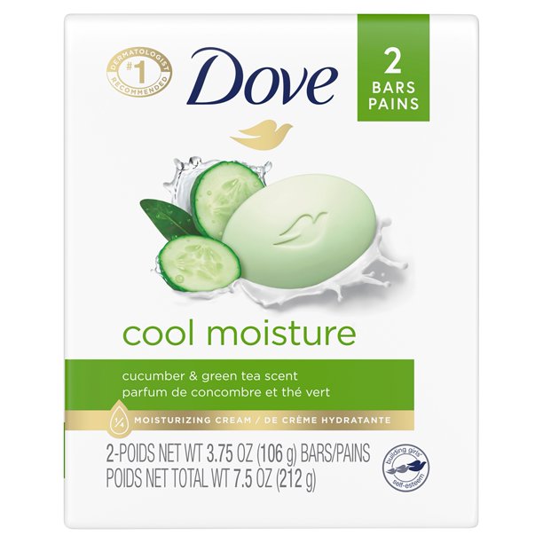 Dove Skin Care Beauty Bar Cucumber and Green Tea 2 PK