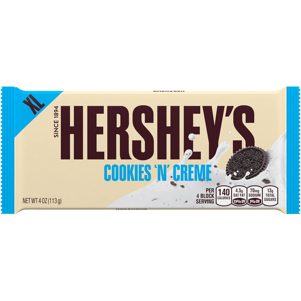 Hershey's COOKIES 'N' CREME Extra Large Candy Bar