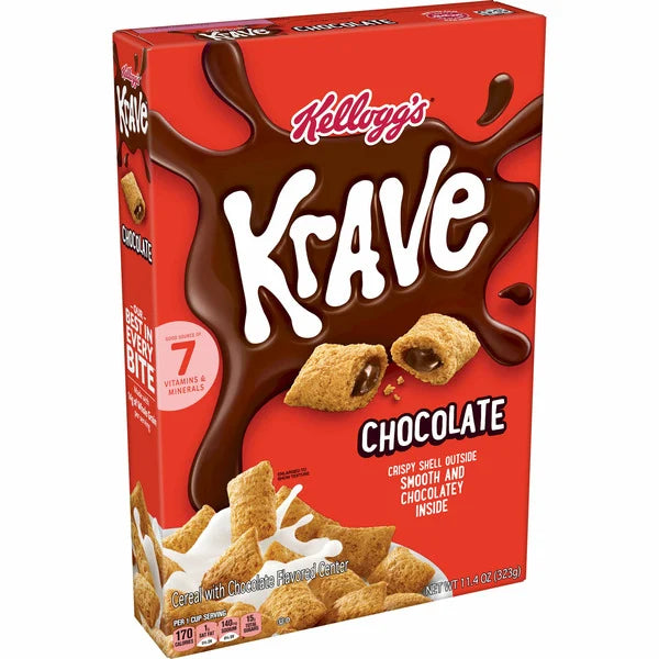 Kellogg's Krave  Cereal, Made with Whole Grain, Chocolate