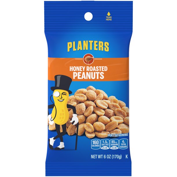 Planters Honey Roasted Peanuts, 6 oz Bag