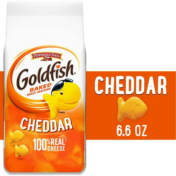 Goldfish Cheddar Cheese Crackers, Baked Snack Crackers