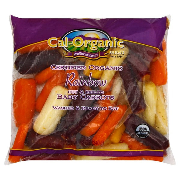 Cal-Organic Farms Baby Carrots, Rainbow, Cut & Peeled