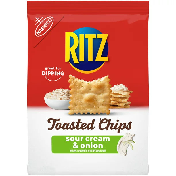 RITZ Toasted Chips Sour Cream and Onion Crackers
