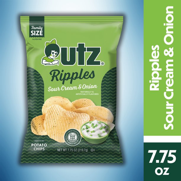 Utz Ripples Sour Cream & Onion Potato Chips