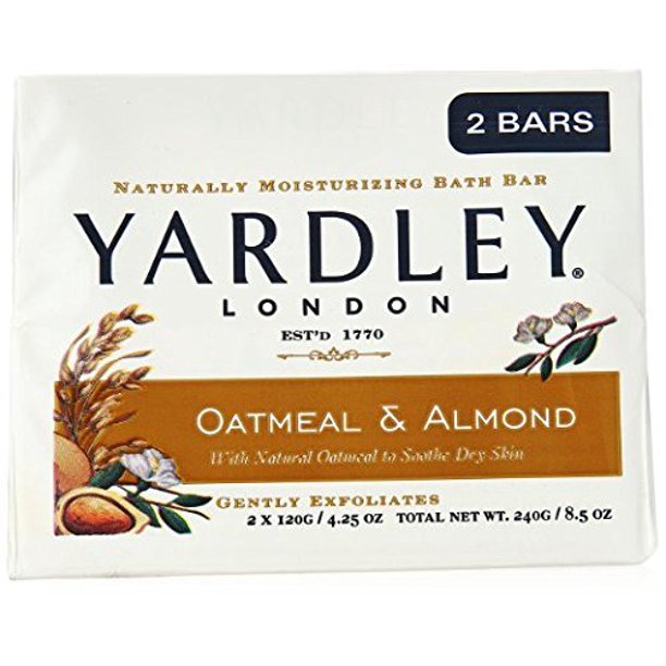 Yardley London Oatmeal and Almond Naturally Moisturizing BAR 2 PK