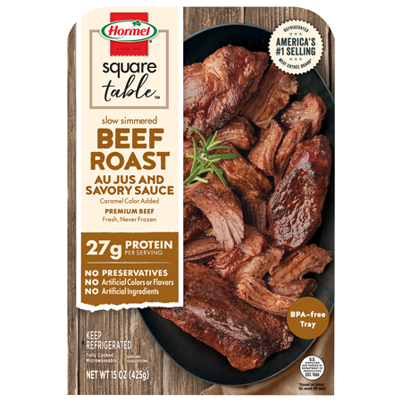 HORMEL® SQUARE TABLE™ Beef Roast Au Jus and Savory Sauce
