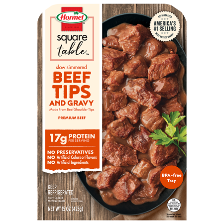 HORMEL® SQUARE TABLE™ Beef Tips and Gravy