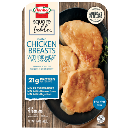 HORMEL® SQUARE TABLE™ Chicken Breasts with Rib Meat and Gravy