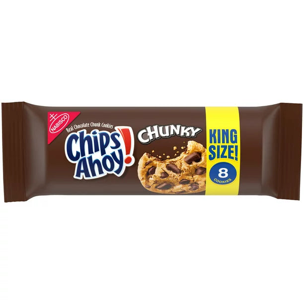 Chips Ahoy! Chunk Chocolate Chip Cookies, King Size, 4.15 oz