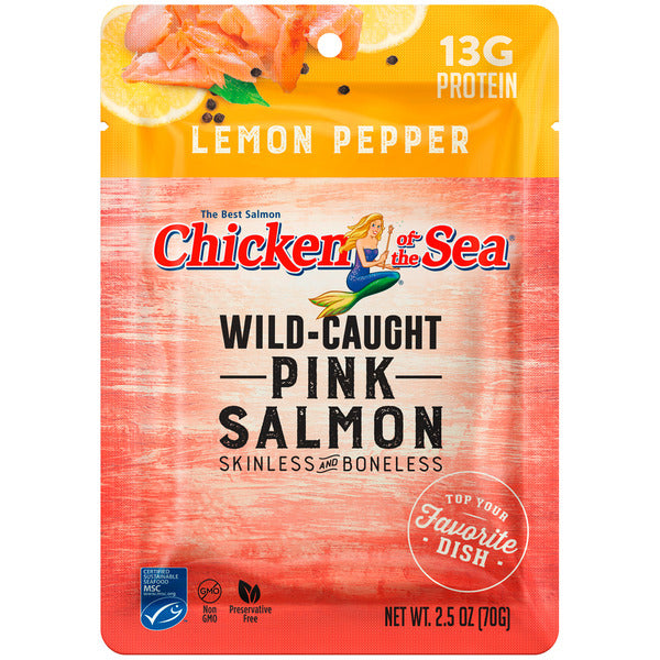 Chicken of the Sea Pink Salmon, Lemon Pepper, Skinless and Boneless
