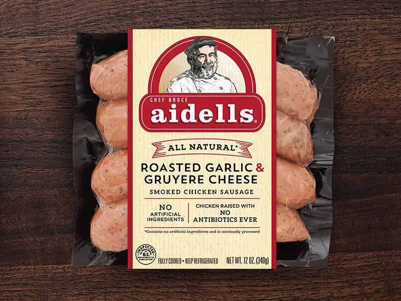 aidells Roasted Garlic & Gruyere Cheese Smoked Sausage