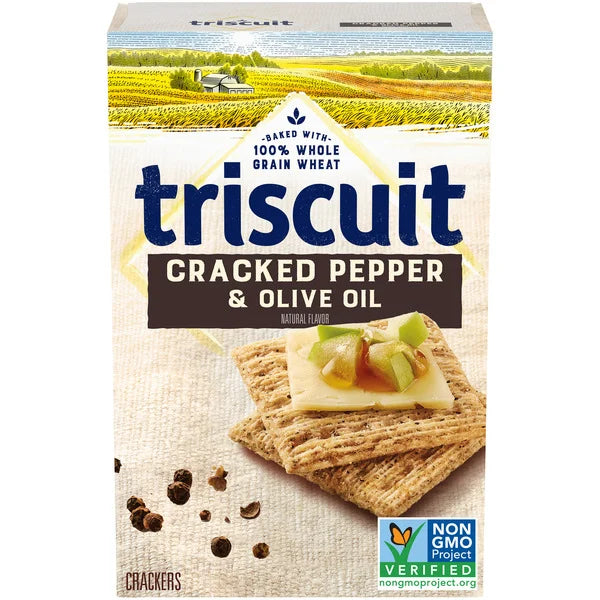 Triscuit Cracked Pepper & Olive Oil Flavor Crackers