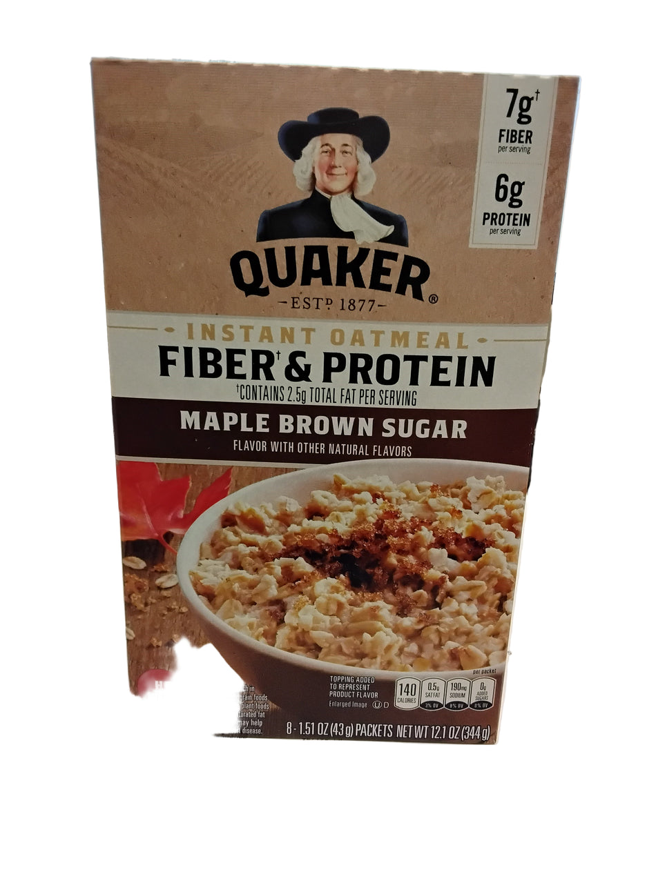 Quaker fiber y protein maple brown sugar