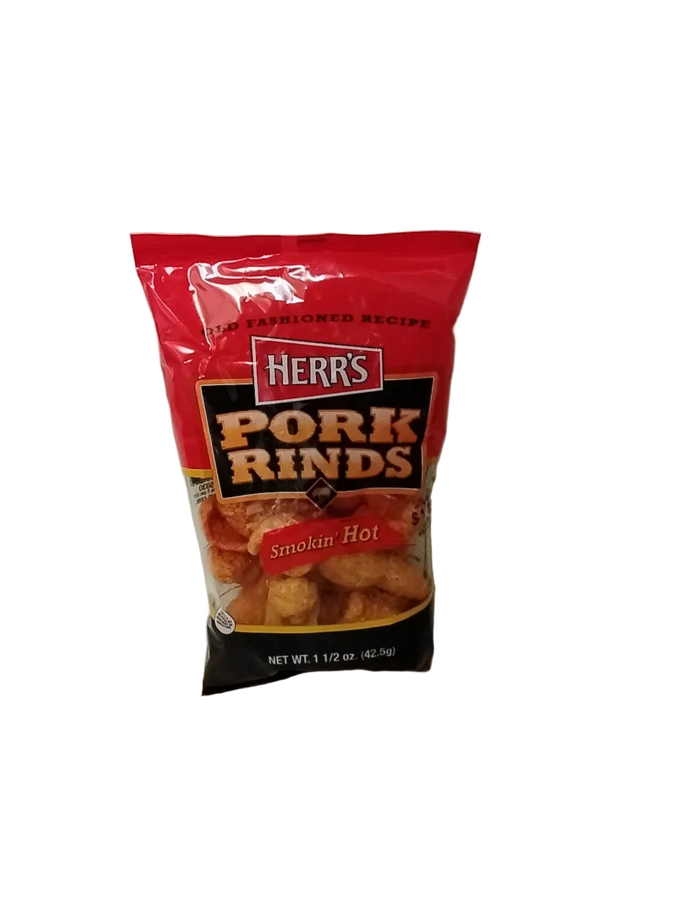HERRS PORK RINDS HOT