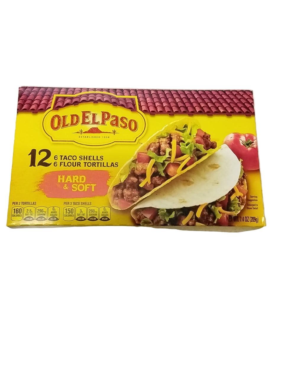 Old el paso taco  12 hard & soft