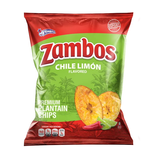 Zambos Premium Chile Limón Plantain Chips, 5.30 oz Bag