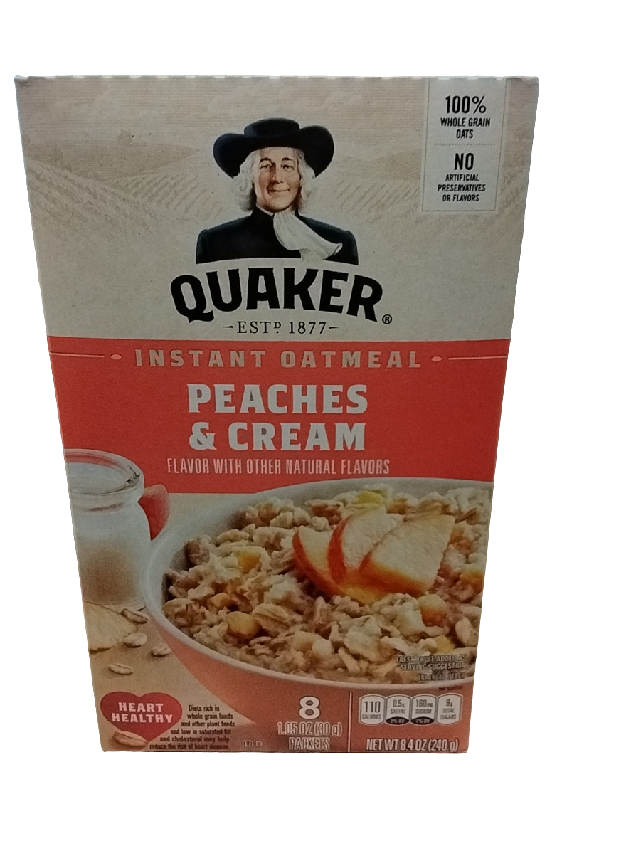 Quaker Oatmeal, Peaches & Cream