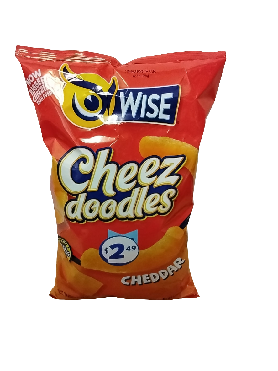 Wise Cheese Doodles Bakes Puffs Cheddar SMALL BAG