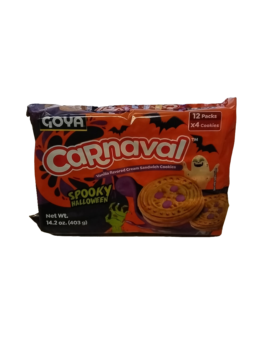 Carnival vanilla flavored cream sandwich cookie GOYA
