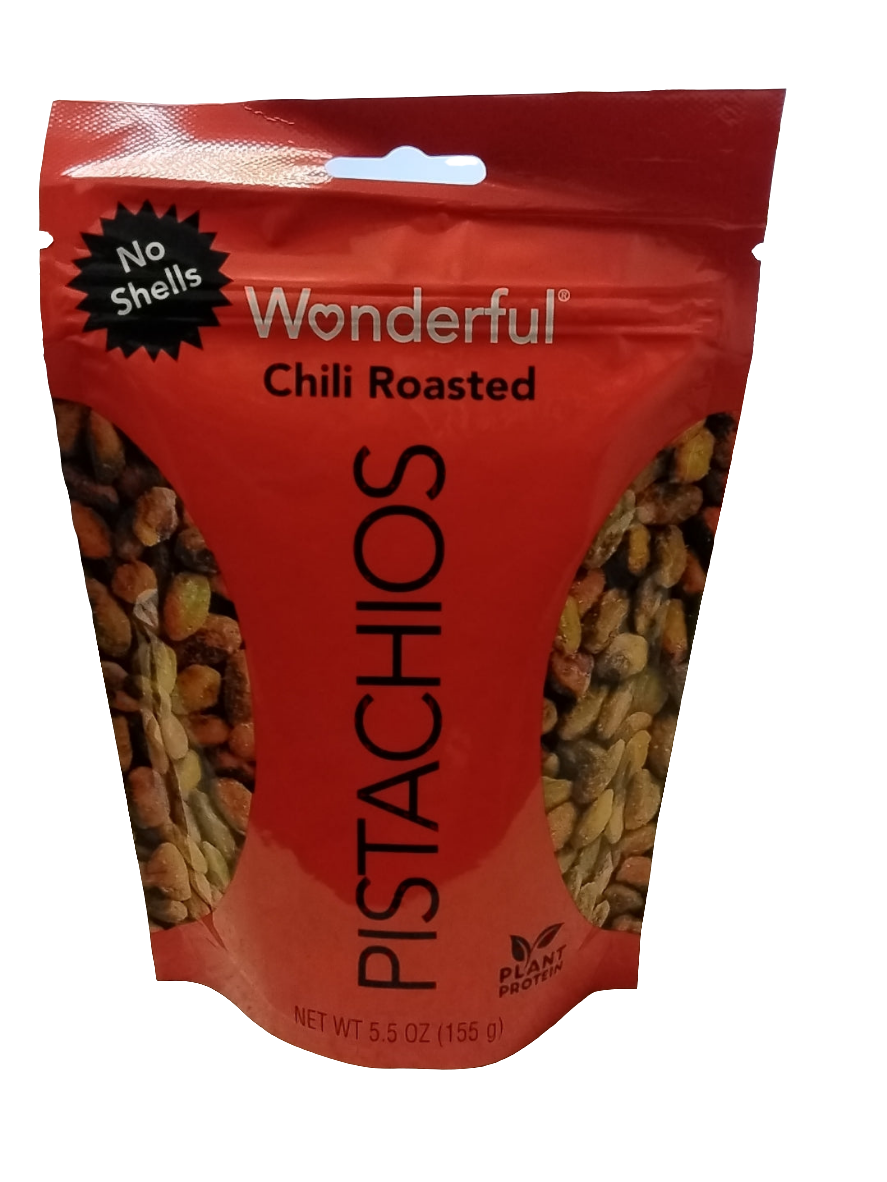Wonderful Pistachios, No Shells, Chili Roasted Nuts BIG