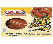 Caroline Smoked Beef Sausage.