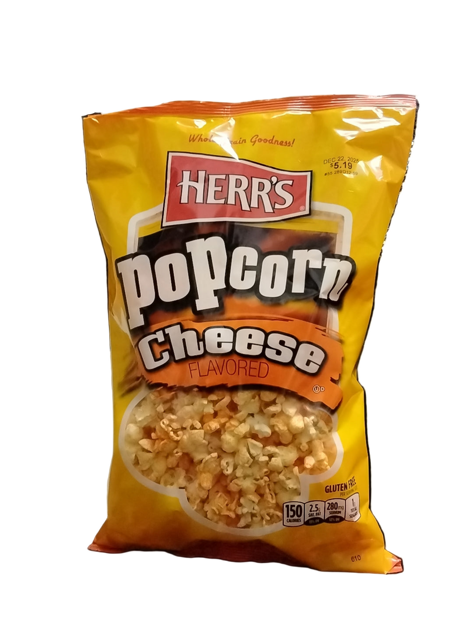 HERR'S POPCORN CHEESE FLAVORED