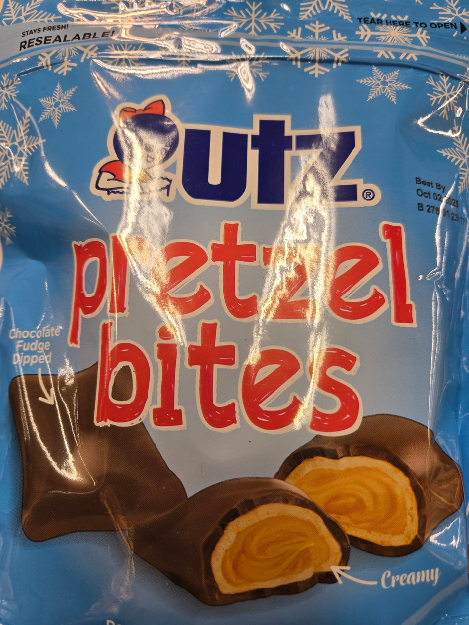 Utz Peanut Butter Filled Pretzel Bites Dipped In Chocolate Fudge,