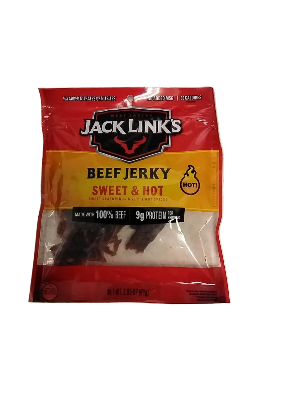 Jack links beef jerky  sweet and hot