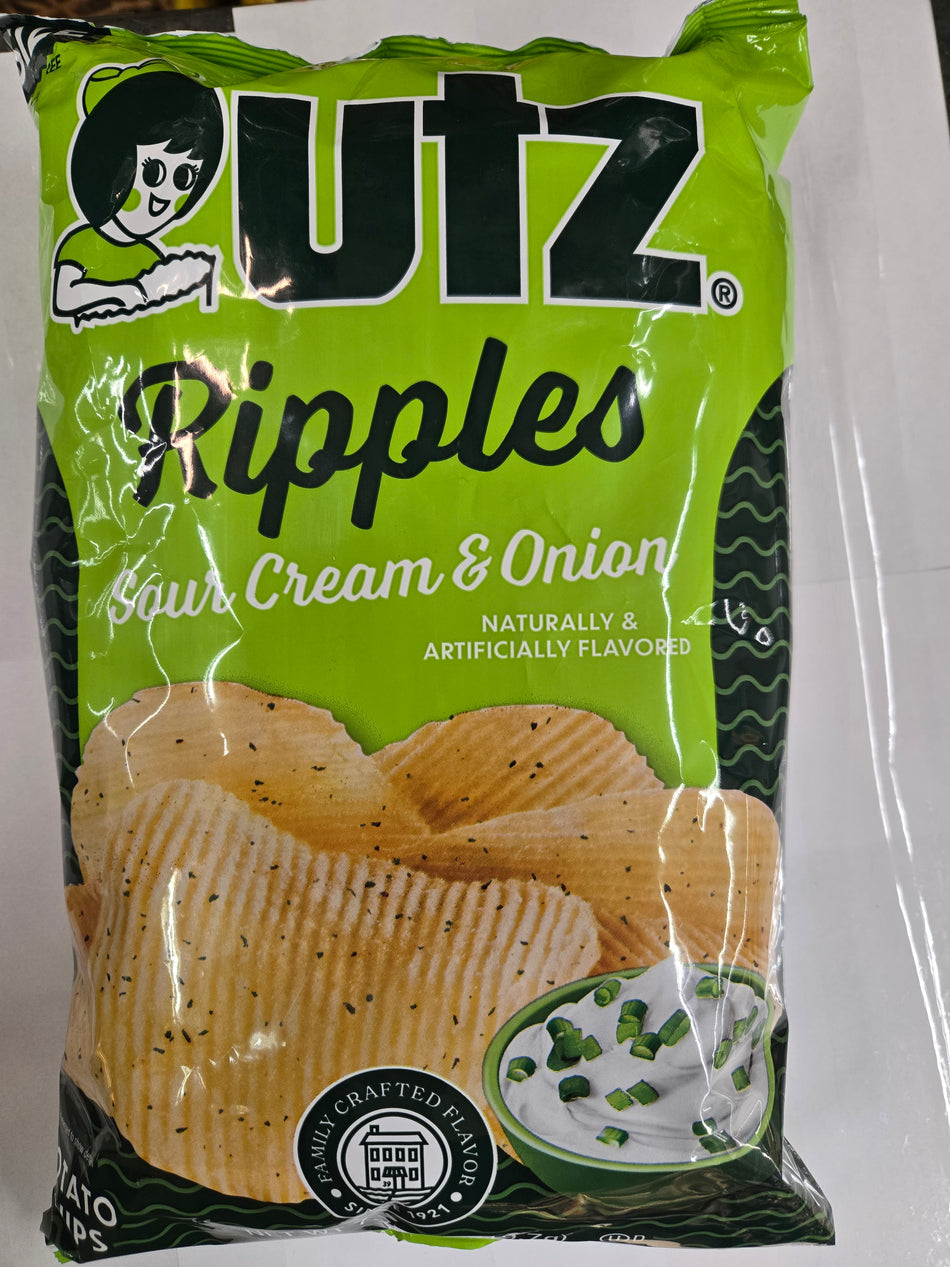 Utz Ripples Sour Cream & Onion Potato Chips