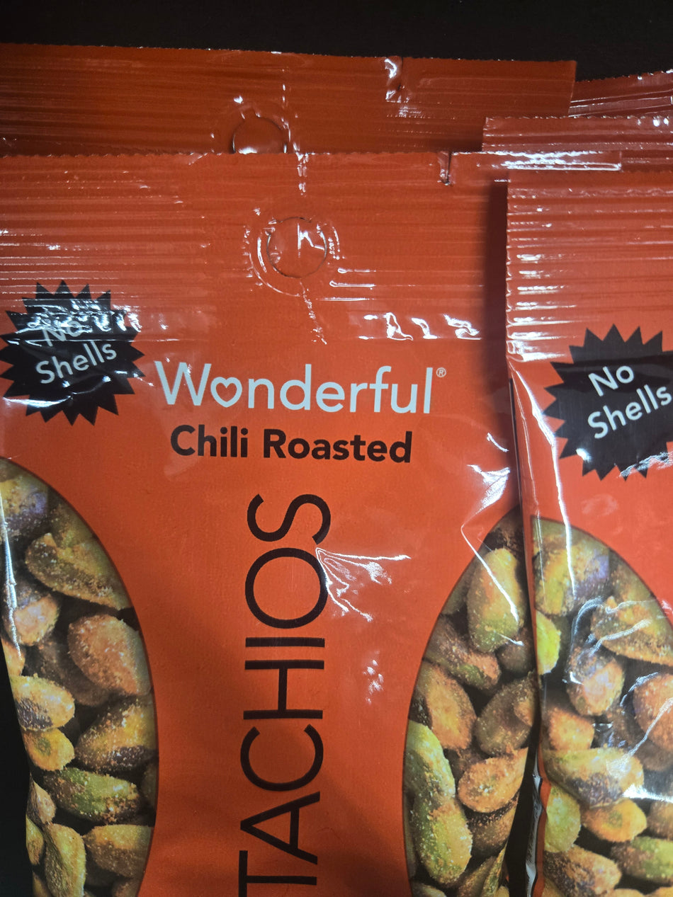 Wonderful Pistachios, No Shells, Chili Roasted Nuts BIG