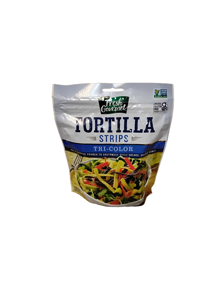 Tortilla strips tri-color